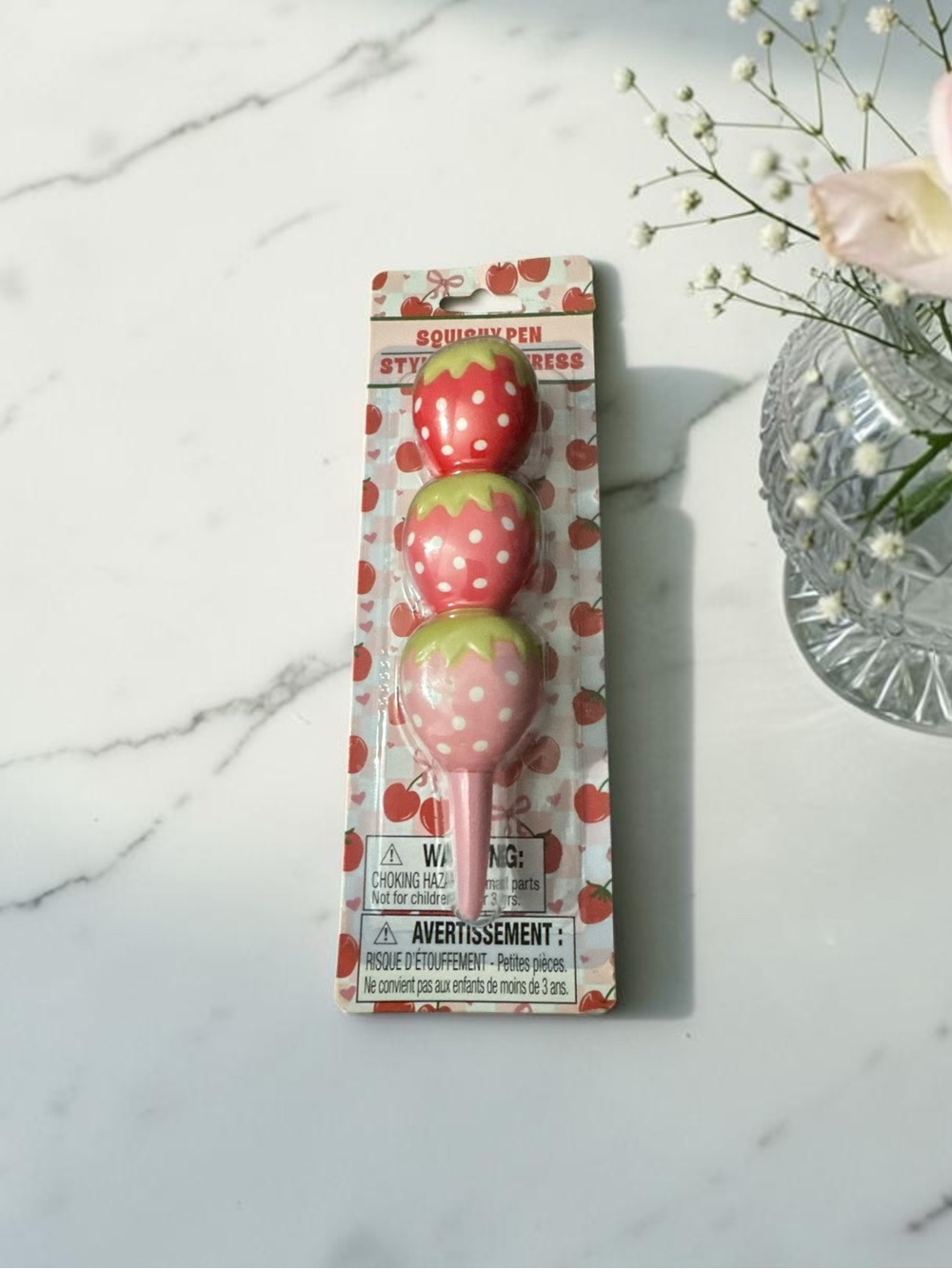 Strawberry Stack Squishy Stylo Anti Stress Pen NIP